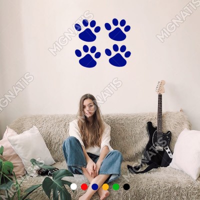 Dört Adet Kedi Patisi Sticker Yapıştırma Yapıştırma