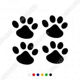 Dört Adet Kedi Patisi Sticker Yapıştırma Yapıştırma