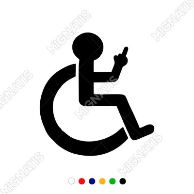 El Hareketi Çeken Engelli İşareti Yapıştırma