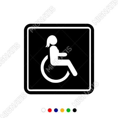 Engeli Arabası ve Engelli Erkek Araba İşareti Sticker Engeli Arabası ve Engelli Erkek Araba İşareti Sticker