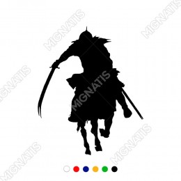 Kılıç ve At İle Savaşa Cenkte Gelen Asker Sticker
