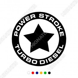 Power Stroke Turbo Dıesel Etiket Sticker Yapıştırma