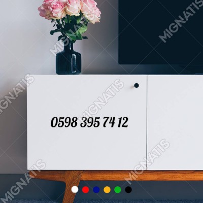Telefon Numarası Özel Sticker Araç Araba Motor Sticker 2 Adet