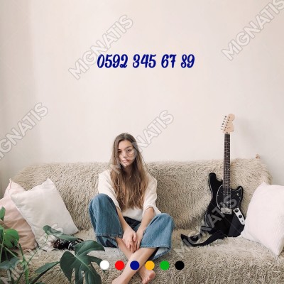 Telefon Numarası Özel Sticker Araç Araba Motor Sticker 2 Adet