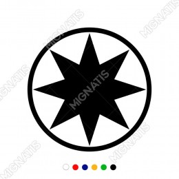 Tribal Compass Nautical Star-Pusula Deniz Yıldız Sticker