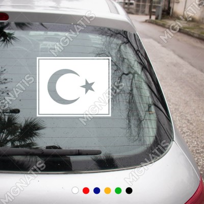 Türk Bayrağı Çerçeveli Sticker Yapıştırması