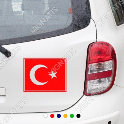 Türk Bayrağı Çerçeveli Sticker Yapıştırması