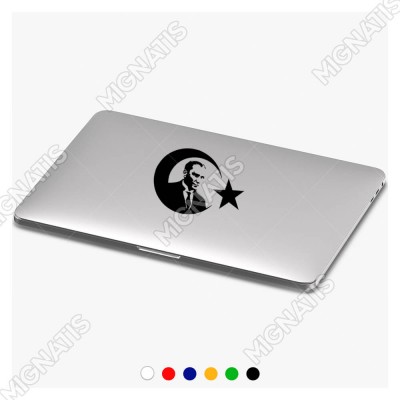 Türkiye Ay Yıldız ve Atatürk Etiket Sticker Yapıştırma