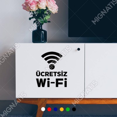Ücretsiz Wifi Simgesi Sticker Yapıştırma