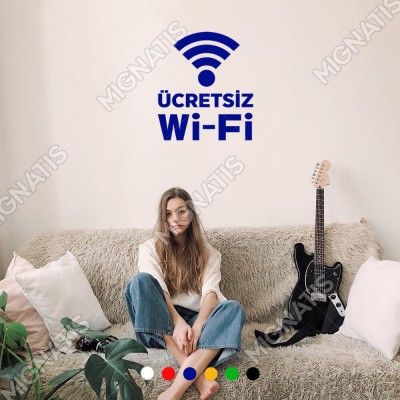 Ücretsiz Wifi Simgesi Sticker Yapıştırma