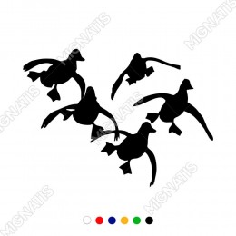 Uçuşup Giden Göçmen Kuşlar Araç Duvar Sticker