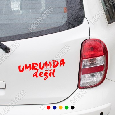 Umrumda Değil Yazısı Araç ve Duvar İçin Sticker Yapıştırma
