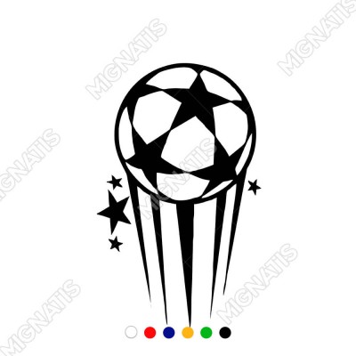 Yıldız Ve Futbol Topu Etiket Sticker Yapıştırma