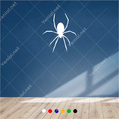 Aşağıya Doğu İnen Sekiz Ayaklı Örümcek 50x60 cm Duvar Sticker