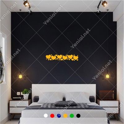 Büyüklü Küçüklü Kapler Bordür Süsleme 60x10 cm Duvar Sticker