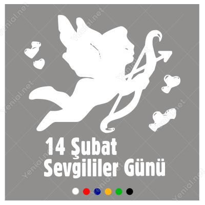 14 Şubat Sevgililer Günü Ok Atan Eros Sticker 14 Şubat Sevgililer Günü Ok Atan Eros Sticker