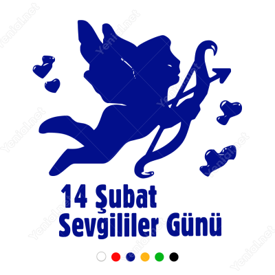 14 Şubat Sevgililer Günü Ok Atan Eros Sticker 14 Şubat Sevgililer Günü Ok Atan Eros Sticker