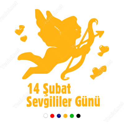 14 Şubat Sevgililer Günü Ok Atan Eros Sticker 14 Şubat Sevgililer Günü Ok Atan Eros Sticker