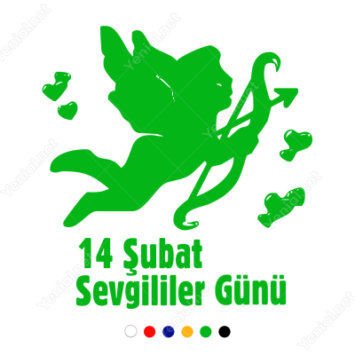 14 Şubat Sevgililer Günü Ok Atan Eros Sticker 14 Şubat Sevgililer Günü Ok Atan Eros Sticker