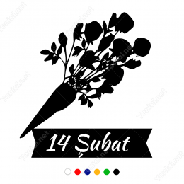 14 Şubat Sevgililer Günü Sticker Yapıştırma