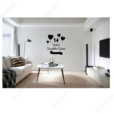 14 Şubat Sevgililer Günü Uçuşan Kalpler 110x110cm Sticker 14 Şubat Sevgililer Günü Uçuşan Kalpler 110x110cm Sticker