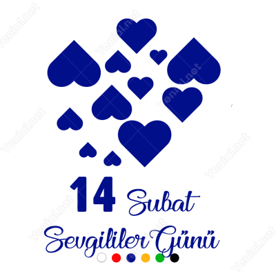 14 Şubat Sevgililer Günü Üst Üste Kalpler 110x110cm Sticker 14 Şubat Sevgililer Günü Üst Üste Kalpler 110x110cm Sticker