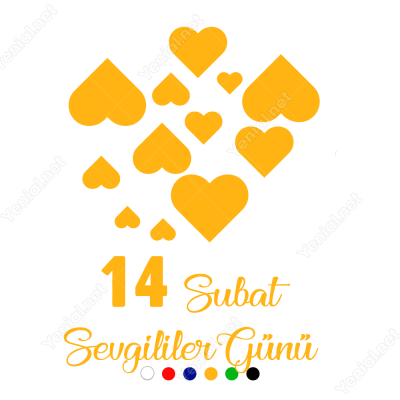 14 Şubat Sevgililer Günü Üst Üste Kalpler 110x110cm Sticker 14 Şubat Sevgililer Günü Üst Üste Kalpler 110x110cm Sticker