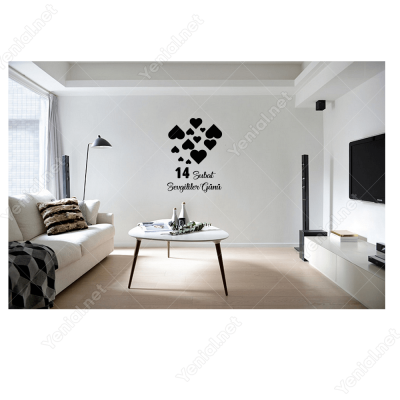 14 Şubat Sevgililer Günü Üst Üste Kalpler 110x110cm Sticker 14 Şubat Sevgililer Günü Üst Üste Kalpler 110x110cm Sticker