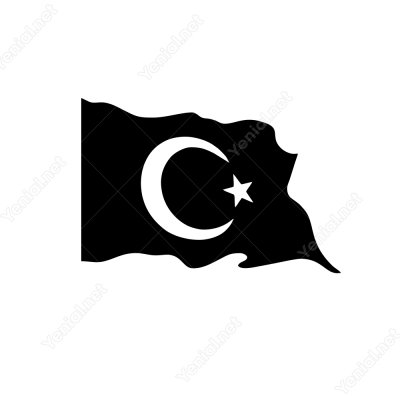 Ay Yıldız Türk Bayrağı Sticker Etiket