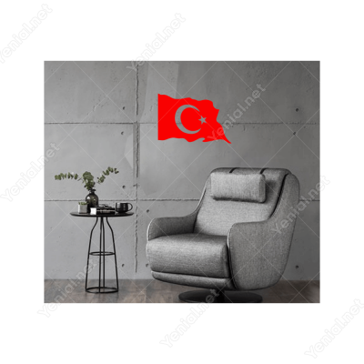 Ay Yıldız Türk Bayrağı Sticker Etiket