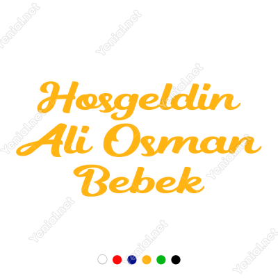  Bebeğe Özel Çocuk Odası Hoşgeldin Bebek Sticker Yapıştırma 