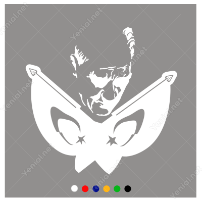 Çift Al Bayraklı Atatürk Görseli Sticker