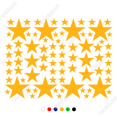 Çoçuk Odası ve Oda Süslemeleri İçin 78 Adet Yıldız Sticker