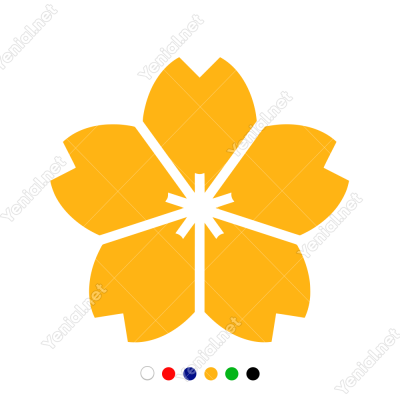 Dört Yapraklı Yarı Kalp Şeklinde Menekşe Duvar Stickerı