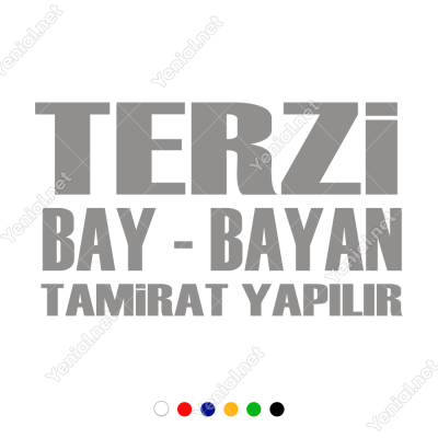 Firmaya Dükkana Özel Bay Bayan Terzisi Stickerı Yapıştırma