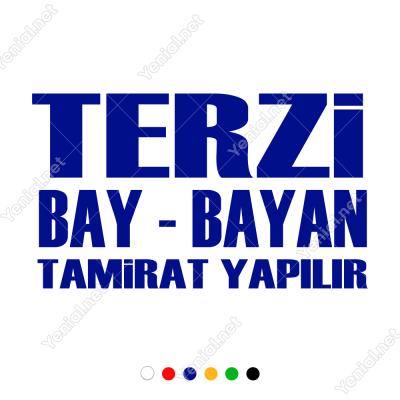 Firmaya Dükkana Özel Bay Bayan Terzisi Stickerı Yapıştırma