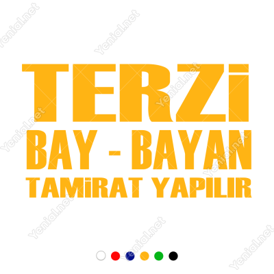 Firmaya Dükkana Özel Bay Bayan Terzisi Stickerı Yapıştırma