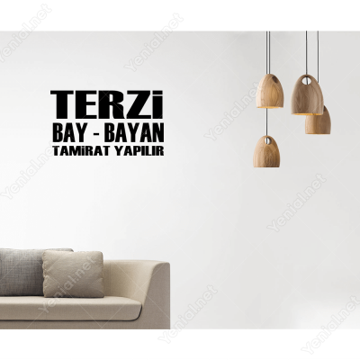 Firmaya Dükkana Özel Bay Bayan Terzisi Stickerı Yapıştırma