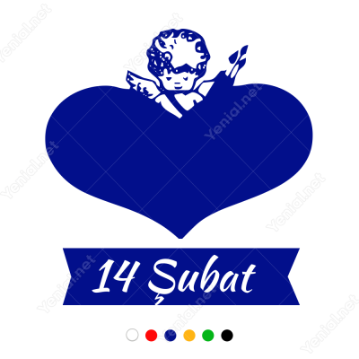 Kalp İçinde Sevgililer Günü Eros Sticker Yapıştırma Kalp İçinde Sevgililer Günü Eros Sticker Yapıştırma