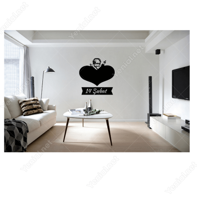 Kalp İçinde Sevgililer Günü Eros Sticker Yapıştırma Kalp İçinde Sevgililer Günü Eros Sticker Yapıştırma