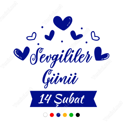 Kalpler Sevgililer Günü Yazısı Sticker Yapıştırma
