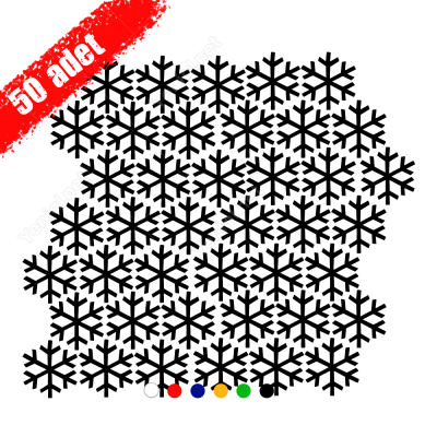 Kar Tanesi Kar Yılbaşı Süslemesi Sticker 50 Adet Çıkartma Kar Tanesi Kar Yılbaşı Süslemesi Sticker 50 Adet Çıkartma