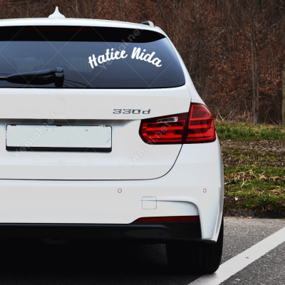 Kişiye Özel Seçenek Oval İsim Sticker Etiket Çıkartma