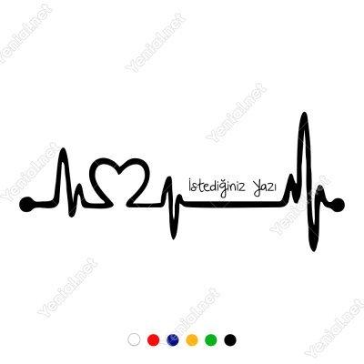 Nabız Atışı Kalp Araba Sticker, Oto Çıkartma Yapıştırma 