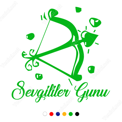 Sevgililer Günü Aşk Tanrıçasının Oku Sticker Yapıştırma