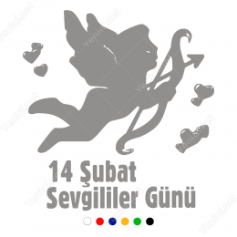 Sevgililer Günü Askılı Kalp Çeşitleri 110x100cm Sticker