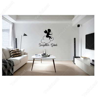Sevgililer Günü Bulutun Üzerinde Eros 110x110cm Sticker Sevgililer Günü Bulutun Üzerinde Eros 110x110cm Sticker