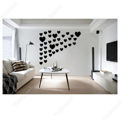 Sevgililer Günü Büyük Küçük Kalpler Stickerı 37 Adet