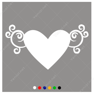 Sevgililer Günü Desenli Kalp 10x110cm Sticker