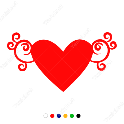 Sevgililer Günü Desenli Kalp 10x110cm Sticker